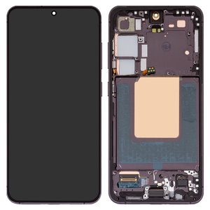 Pantalla LCD puede usarse con Samsung S921 Galaxy S24, negro, con marco, original vidrio reemplazado 