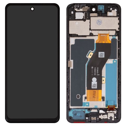Pantalla LCD puede usarse con Infinix Smart 8 X6525 , negro, con marco, High Copy, FPC6615