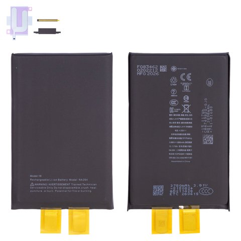Batería puede usarse con iPhone 16, Li ion, 3.886 V, 3890 mAh, sin controlador, mayor capacidad, NA264 