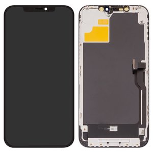 Pantalla LCD puede usarse con iPhone 12 Pro Max, negro, con marco, HC, sin error, OLED , ZY OLED OEM hard, diagnosable