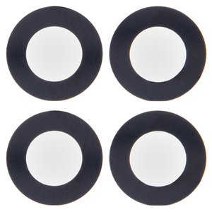 Стекло камеры для iPhone 14, iPhone 14 Plus, черное, без рамки, комплект 2 шт.