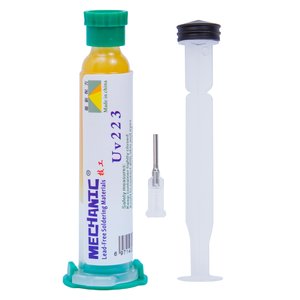 Флюс паста Mechanic UV223, з пластиковим штовхачем, для безсвинцевого паяння, нейтральний, 10 мл