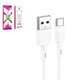USB кабель Hoco X83, USB тип-C, USB тип-A, 100 см, 3 A, білий, #6931474770912