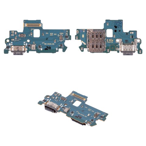 Шлейф для Samsung A566 Galaxy A56, коннектора зарядки, с компонентами, Original PRC , плата зарядки