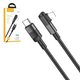 USB кабель Hoco U108, USB тип-C, Lightning, 200 см, 20 Вт, черный, Г-образный, в нейлоновой оплетке, #6931474764867