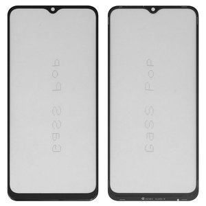 Скло корпуса G+OCA PRO для Vivo Y16, Y21, Y21e, Y21g, Y21s, Y21t, з ОСА плівкою, чорне