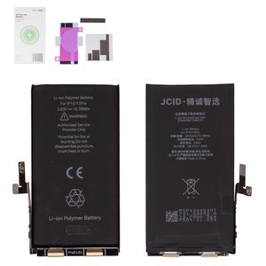 Аккумулятор JCID для Apple iPhone 12, iPhone 12 Pro, Li Polymer, 3,83 B, 2815 мАч, со встроенным шлейфом, без ошибки, no Pop Up