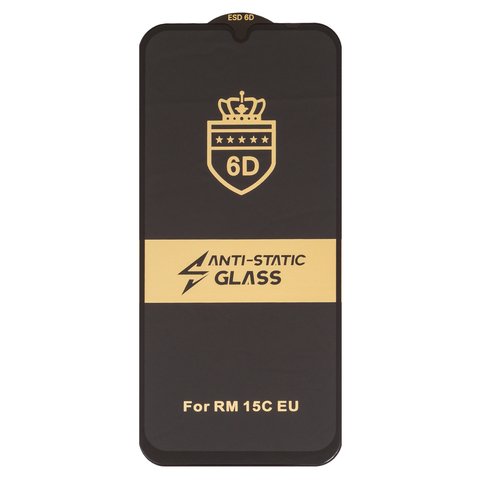 Захисне скло ESD 6D для Xiaomi Redmi 15C 4G, сумісне з чохлом, Full Glue, Anti Static, без упаковки , чорний, EU version