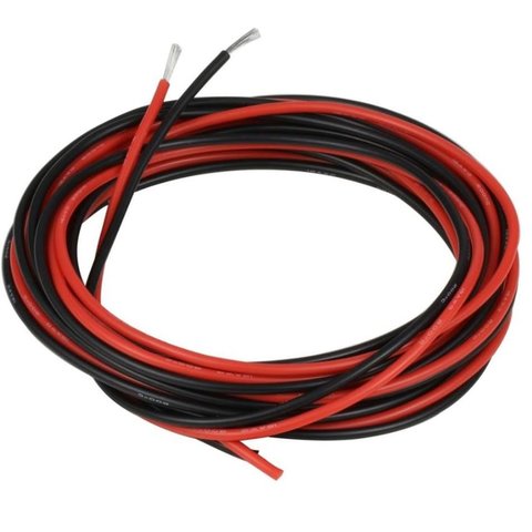 Провод в силиконовой изоляции 18AWG, 0,82 мм², 1 м, черный