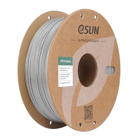Филамент для 3D принтера eSUN PETG Basic Silver, 1 кг
