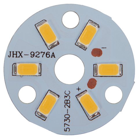 Placa PCB con diodos LED de 3 W (luz blanca tíbia, 350 lm, 32 mm)